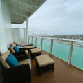 Loungers on balcony