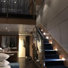 Staircase at night