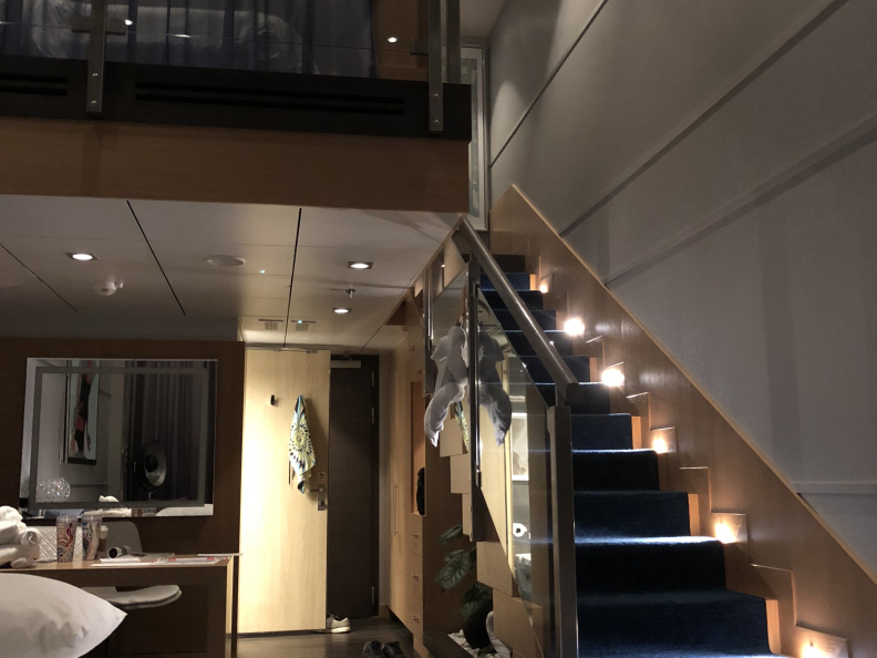 Staircase at night