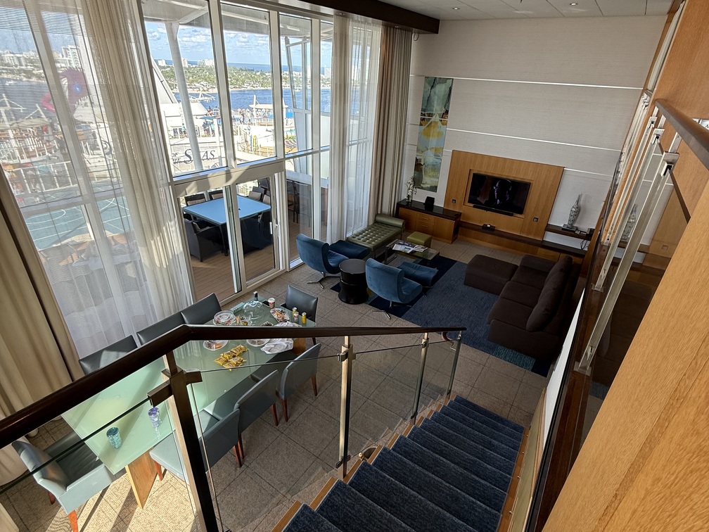 View to downstairs from upstairs landing