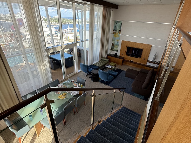 View to downstairs from upstairs landing